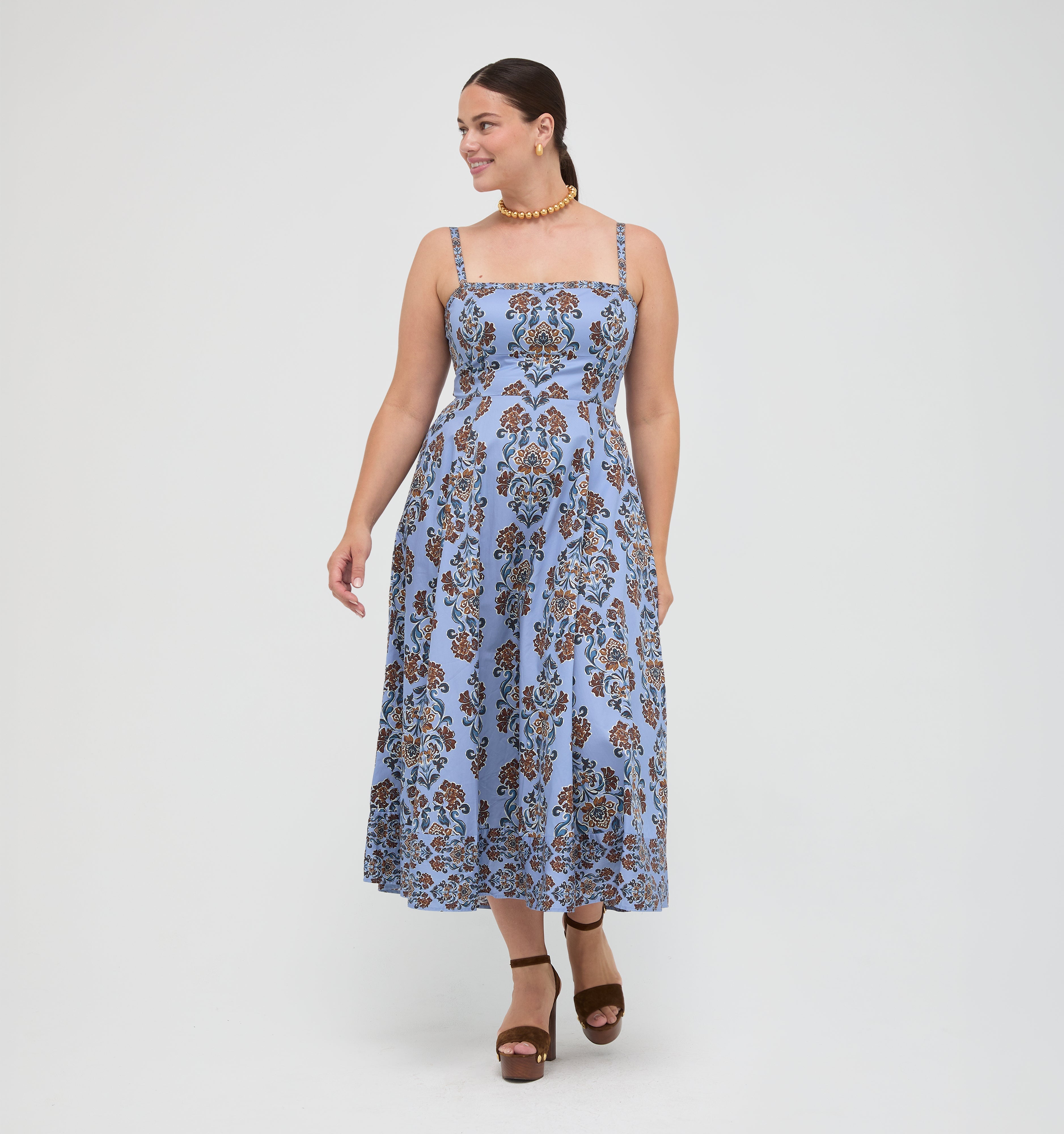The Margot Dress -  Stowell Medallion Iris