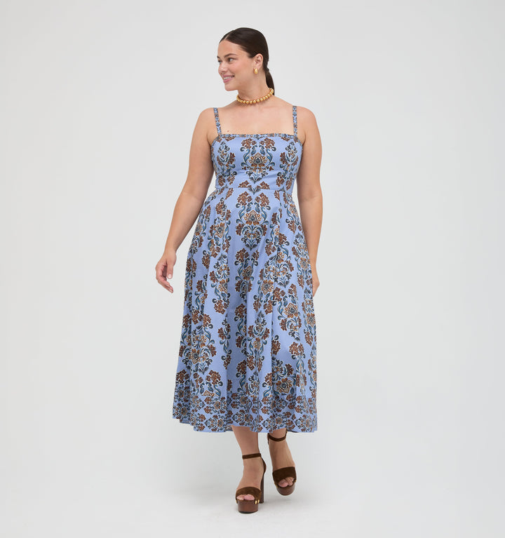 The Margot Dress -  Stowell Medallion Iris