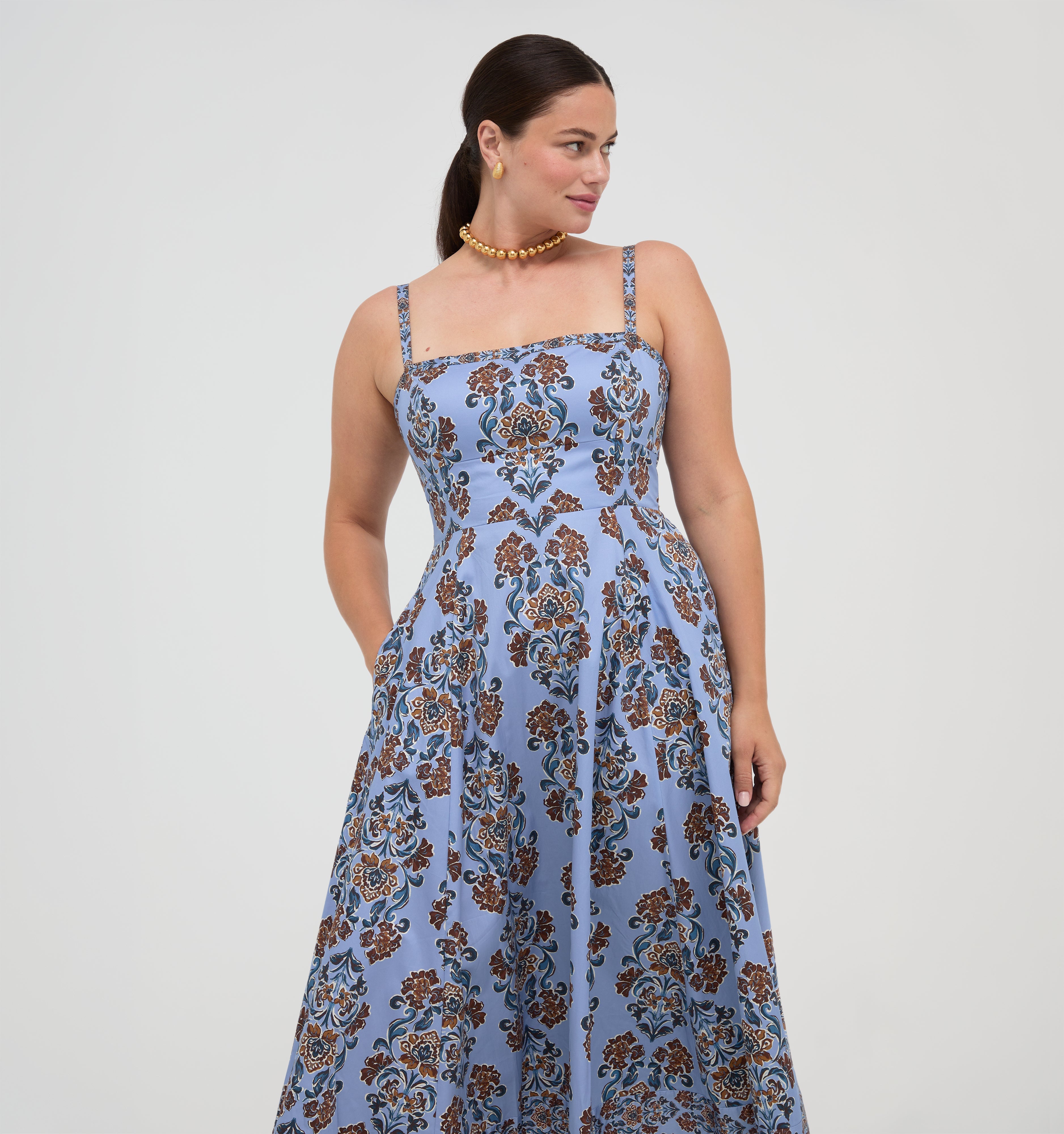 The Margot Dress -  Stowell Medallion Iris