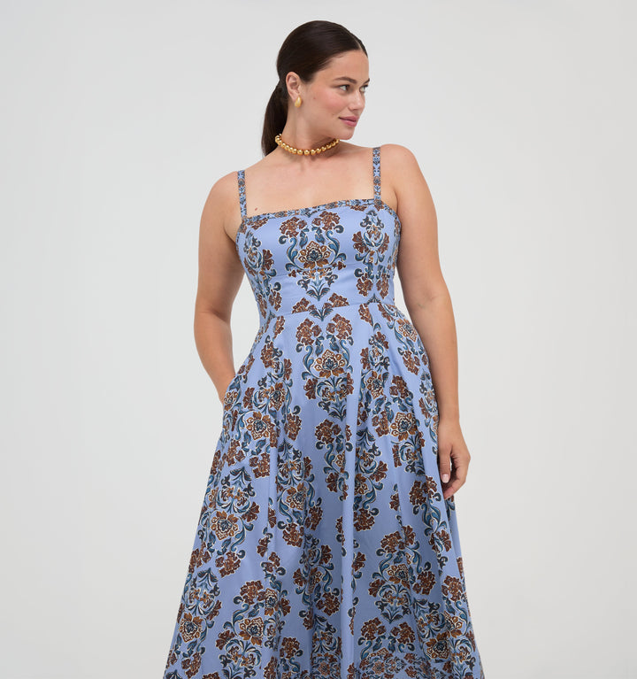 The Margot Dress -  Stowell Medallion Iris