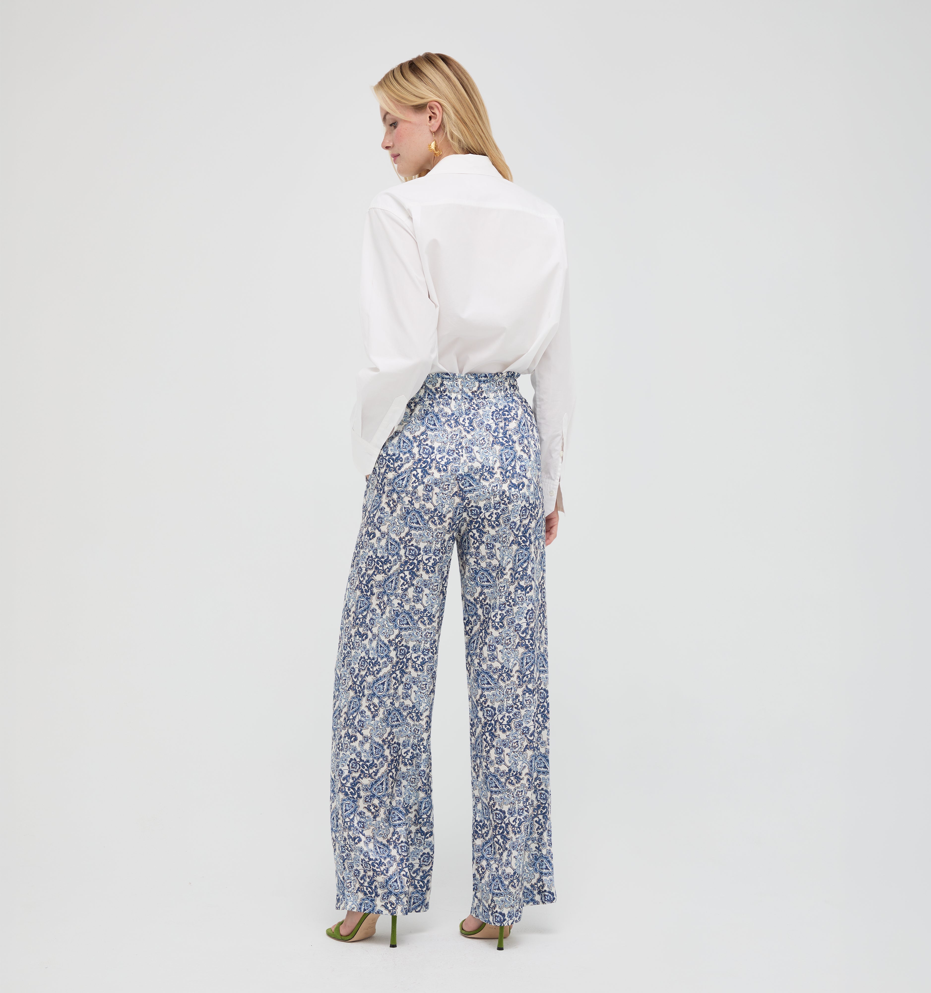 The Maxime Pant -  Chedworth Paisley Blue