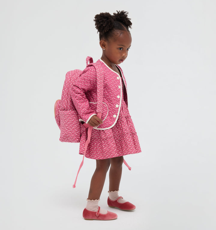 The Tiny Mina Nap Dress -  Poppy Half Drop Rose