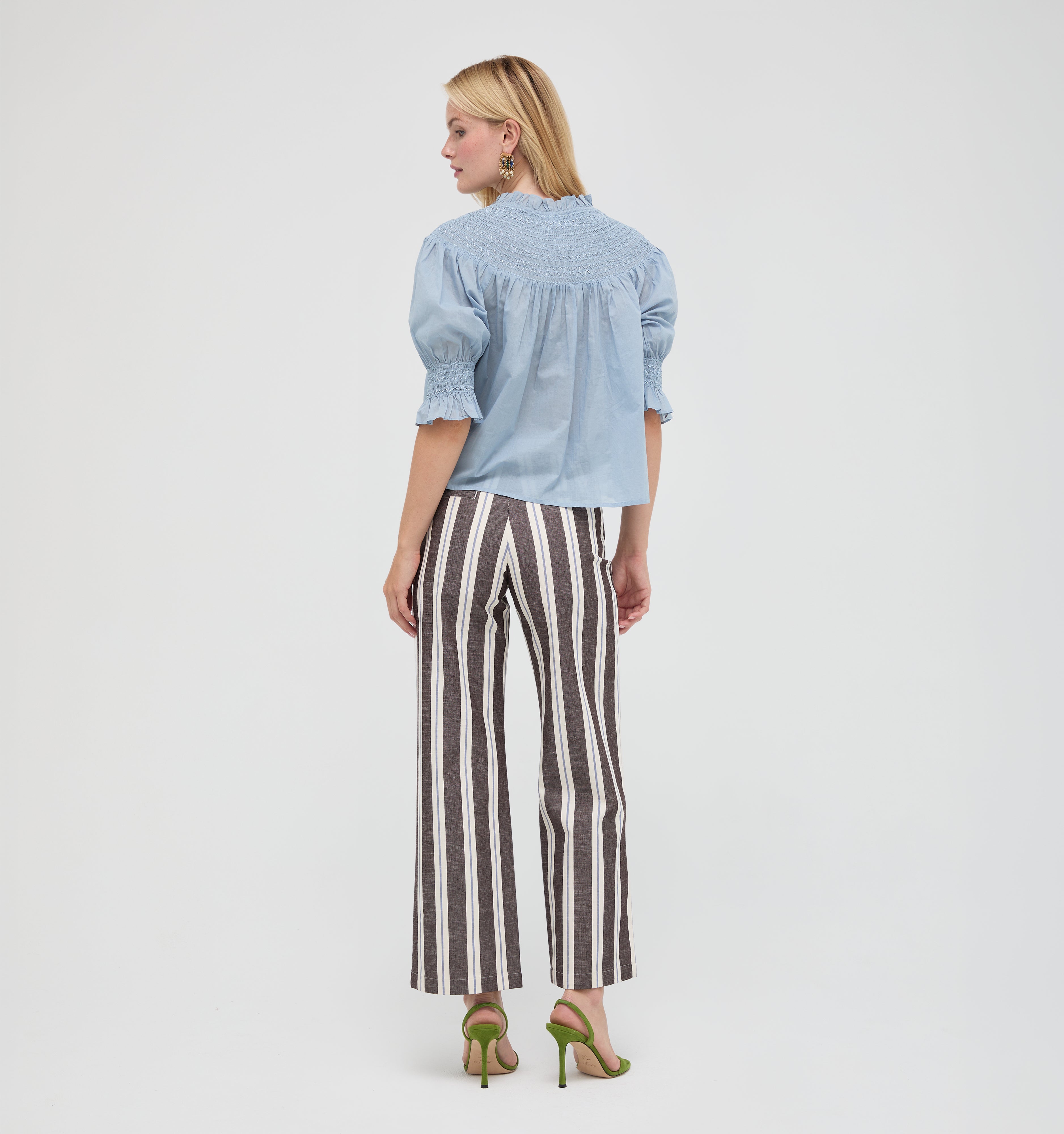 The Zinnia Top -  Dusty Blue