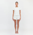 The Nina Pajama Set - Pastel Trellis