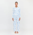 The Olivia Pajama Set - Blue Botanical
