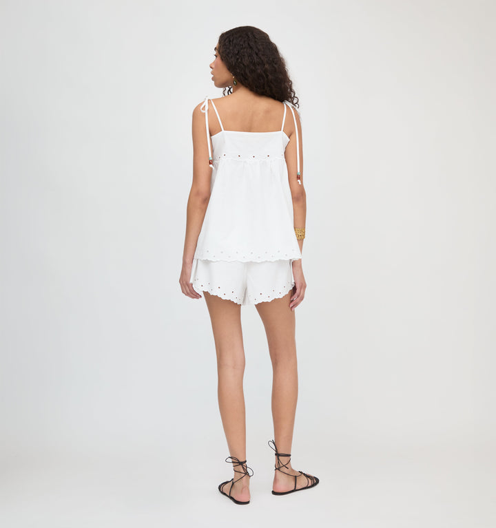 The Jessie Short - White Linen