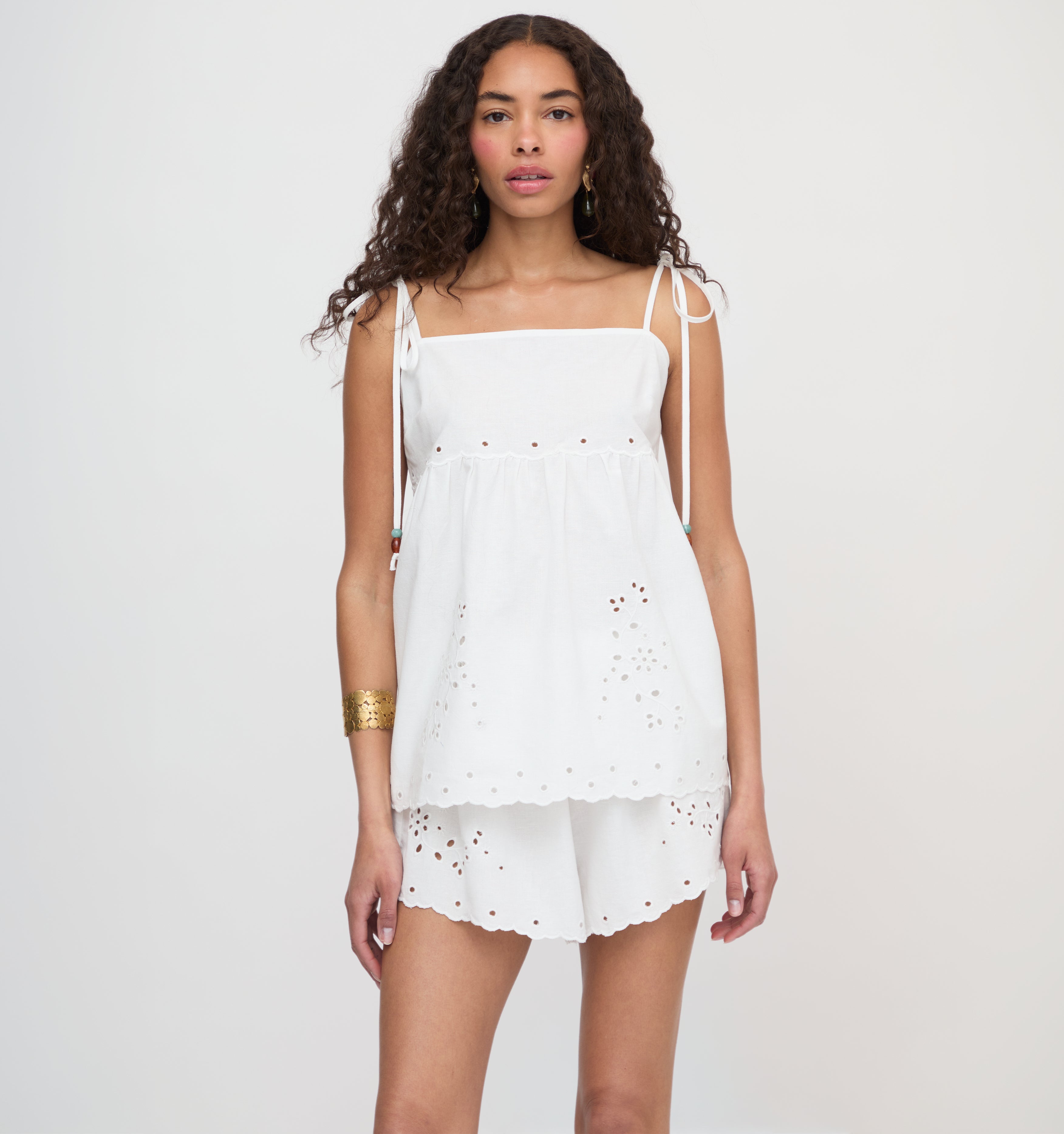The Jessie Short - White Linen