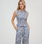 The Phoebe Nap Top -  Chedworth Paisley Blue