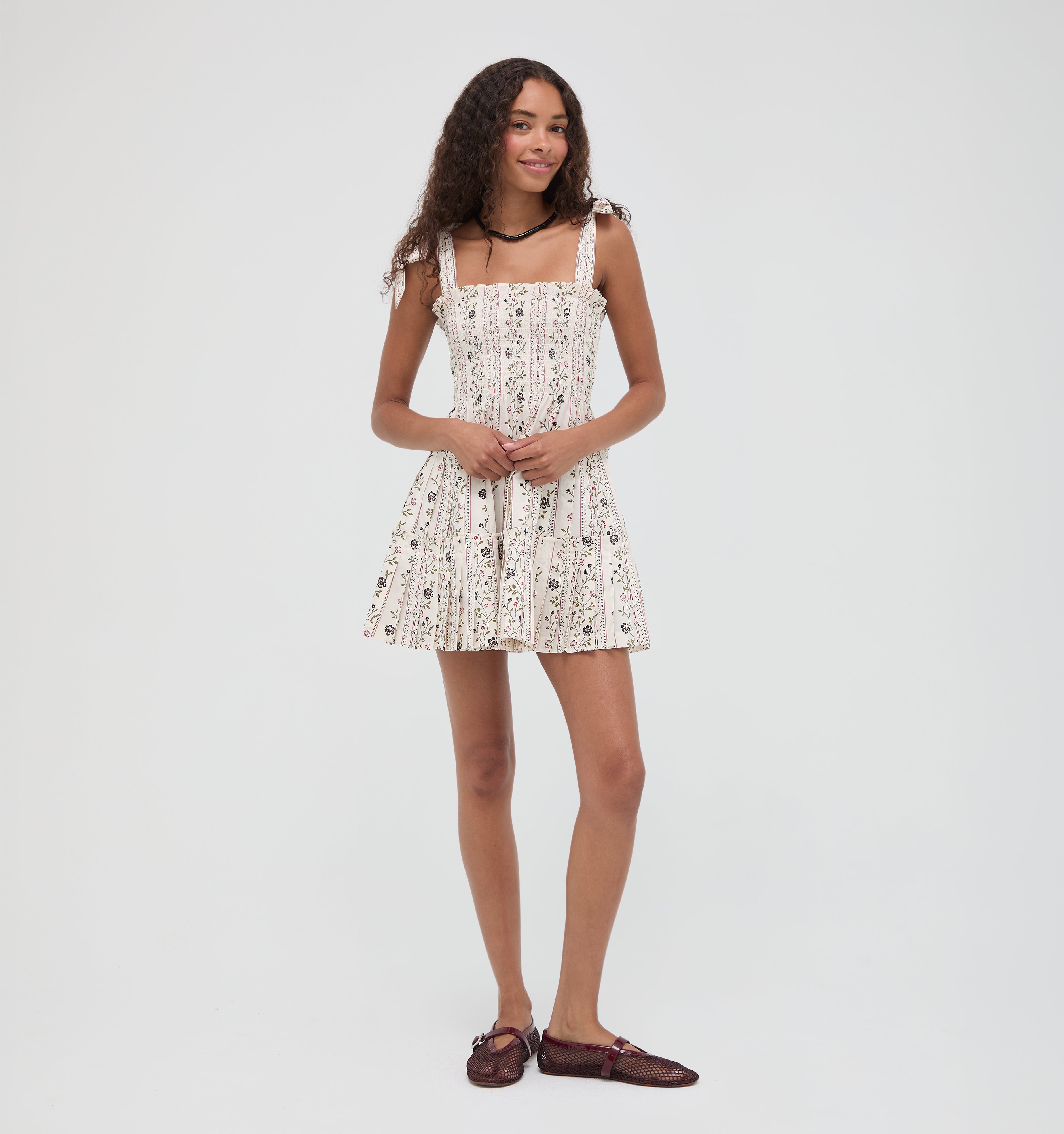 The Ribbon Charlotte Nap Dress -  Kelmscott Ribbon Stripe