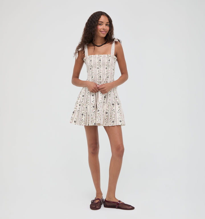 The Ribbon Charlotte Nap Dress -  Kelmscott Ribbon Stripe