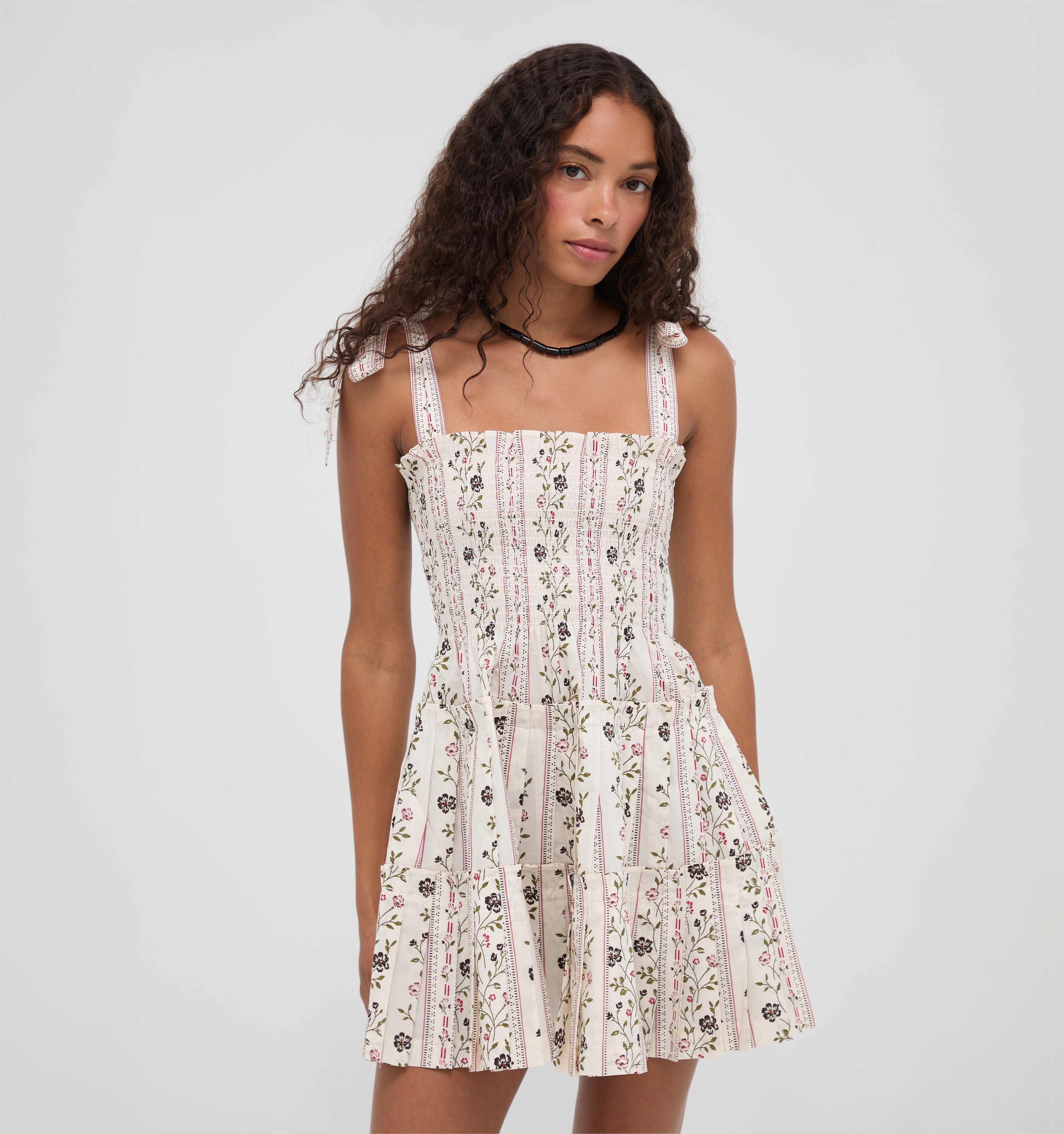 The Ribbon Charlotte Nap Dress -  Kelmscott Ribbon Stripe
