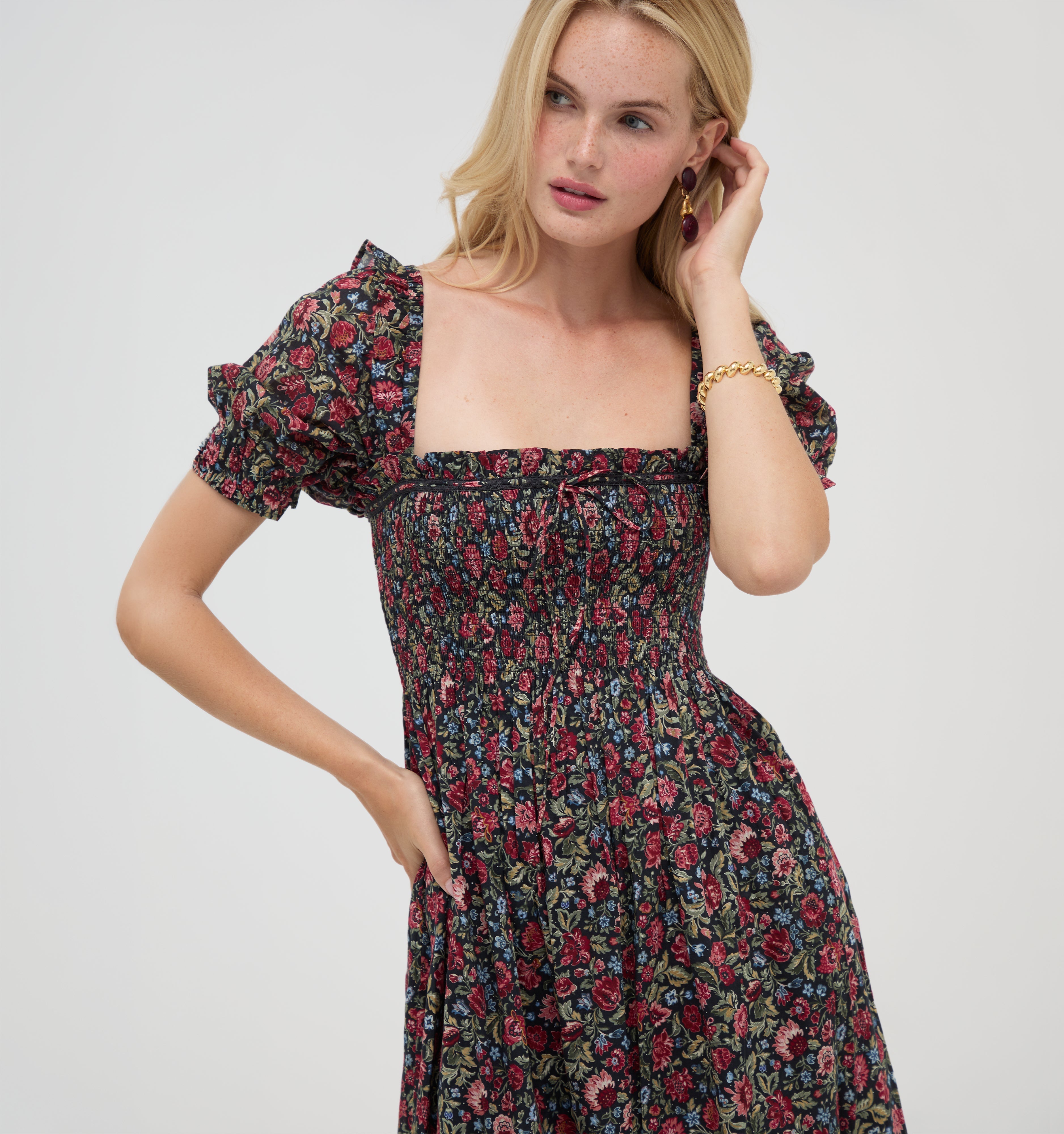 The Scarlett Nap Dress -  Jacobean Sprig