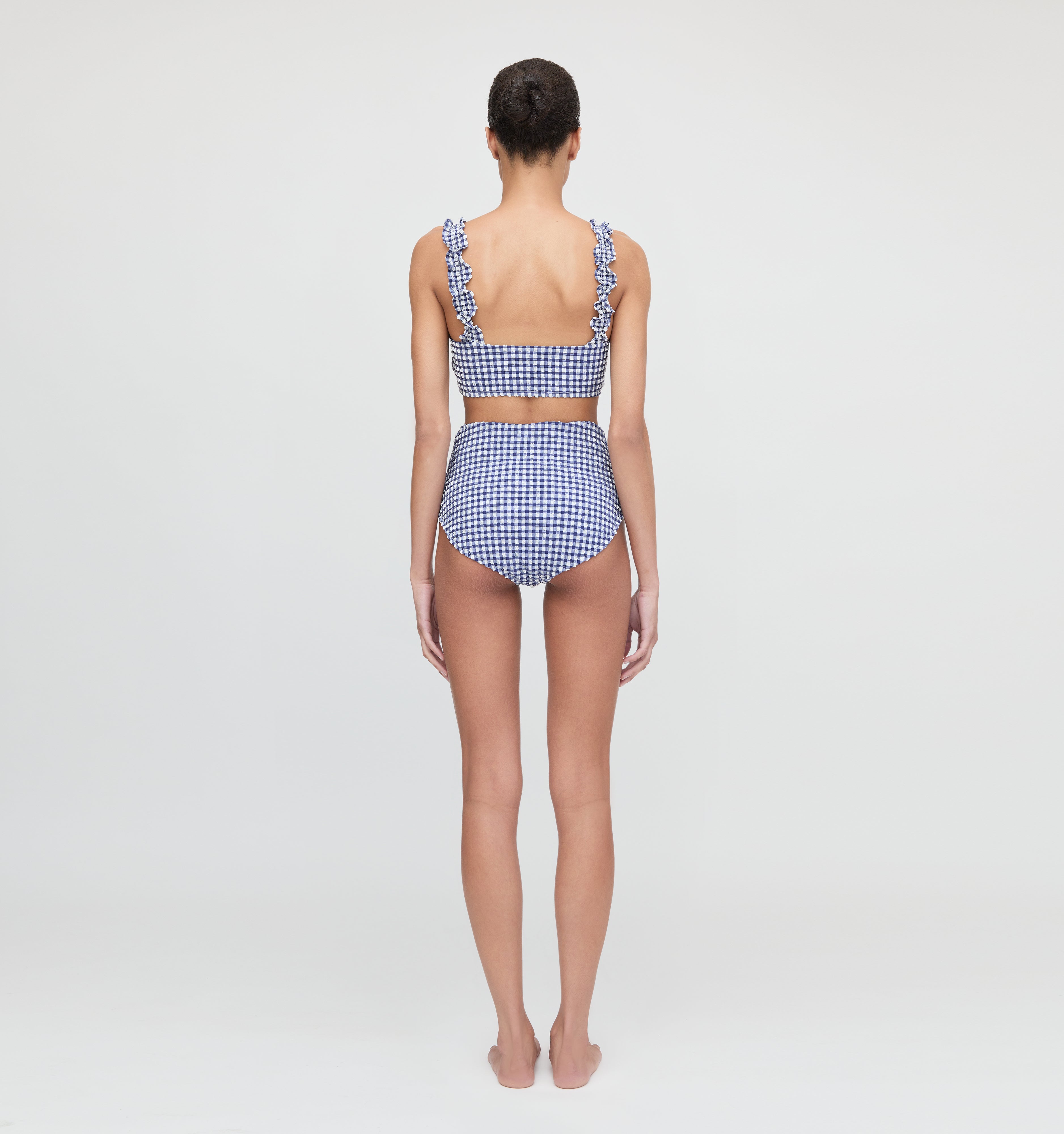 The Teagan Bikini Set - Navy Gingham