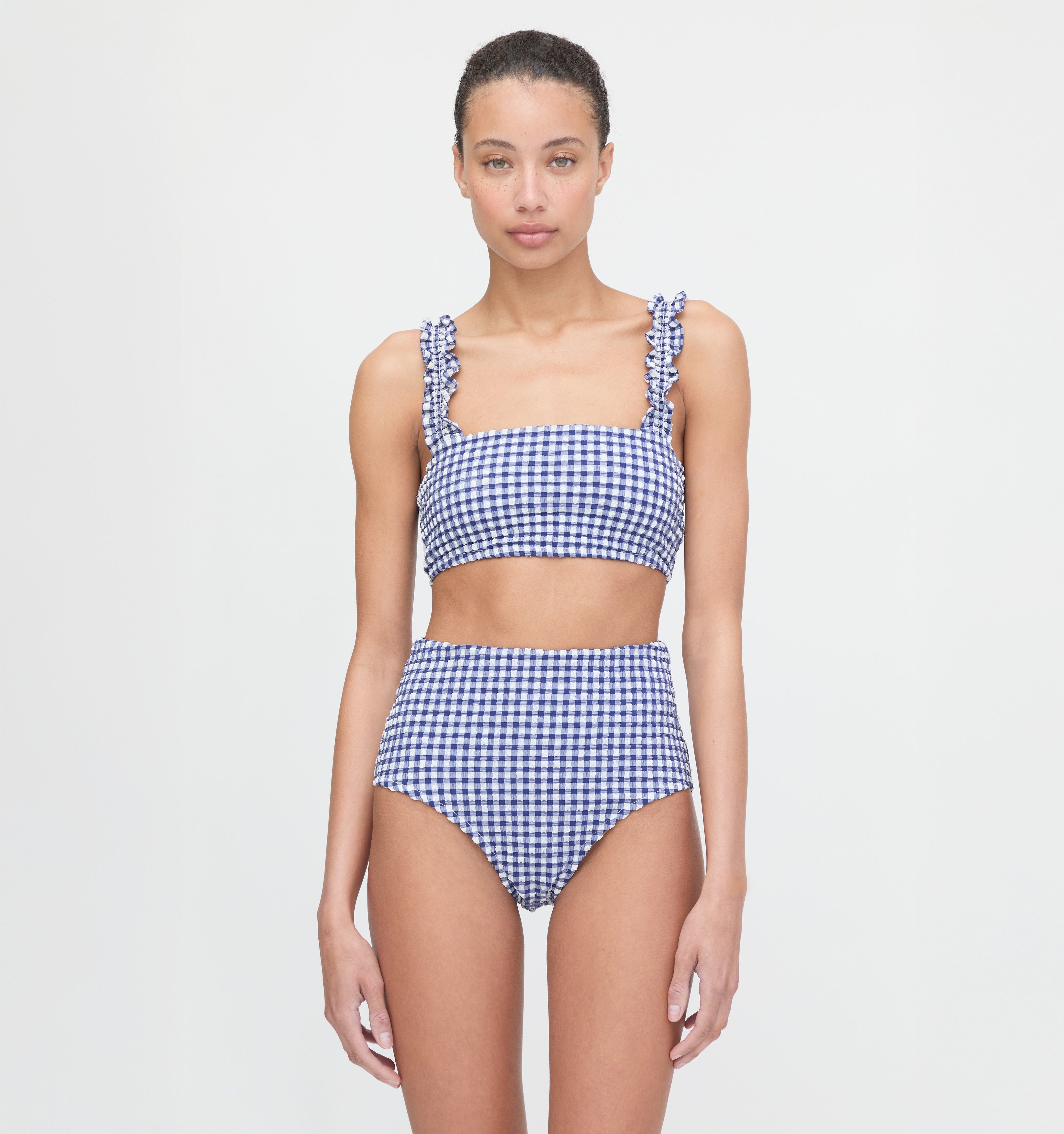 The Teagan Bikini Set - Navy Gingham