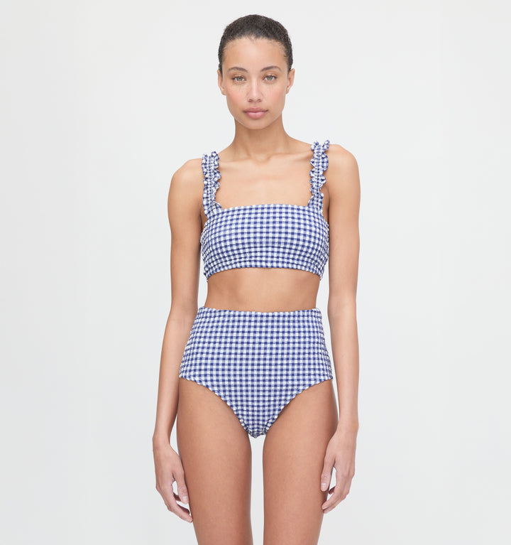 The Teagan Bikini Set - Navy Gingham