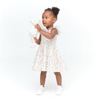 The Tiny Ellie Nap Dress - Pink Ribbon Rose Ikat