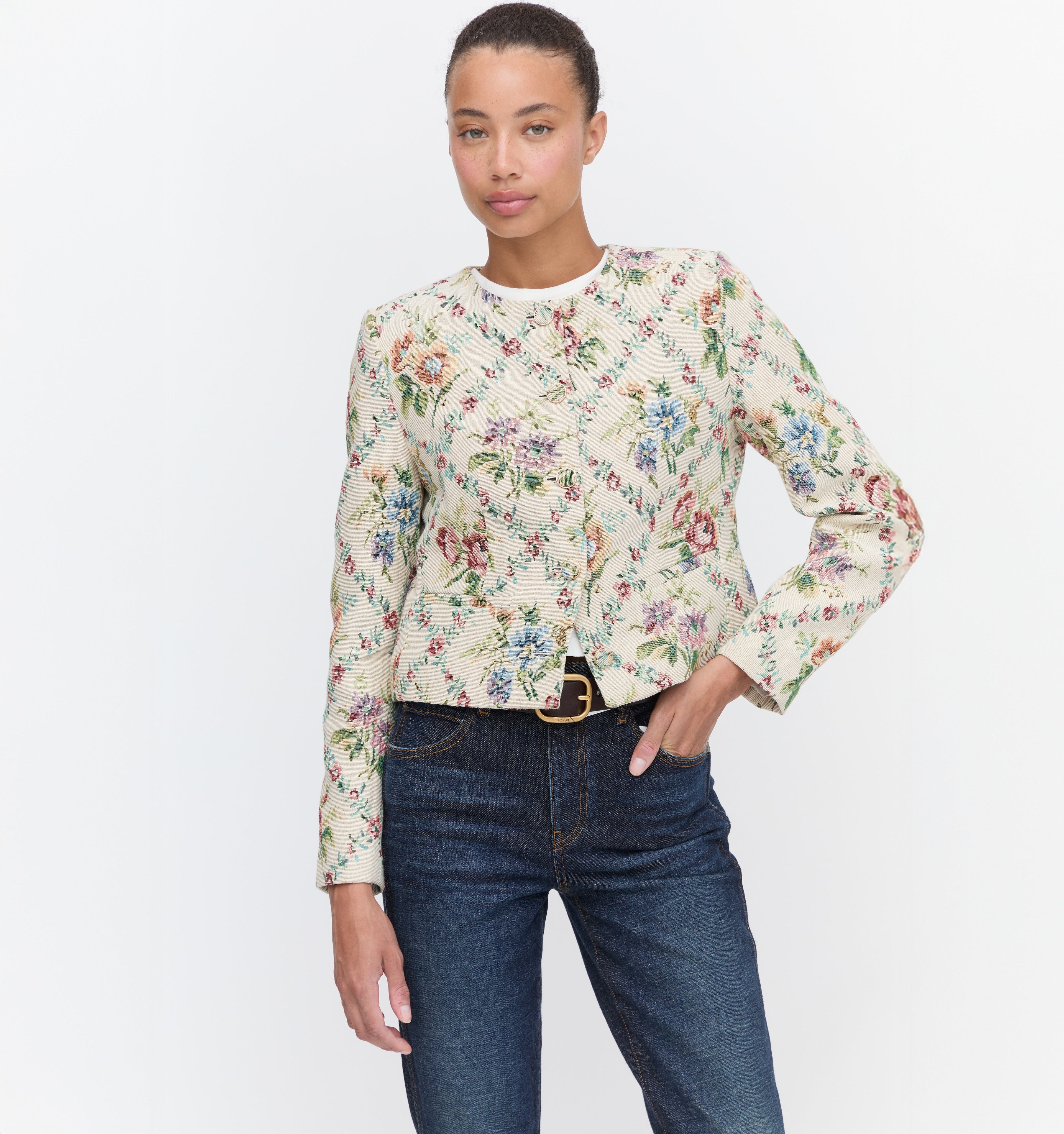 The Virginia Jacket - Tapestry Trellis Brocade