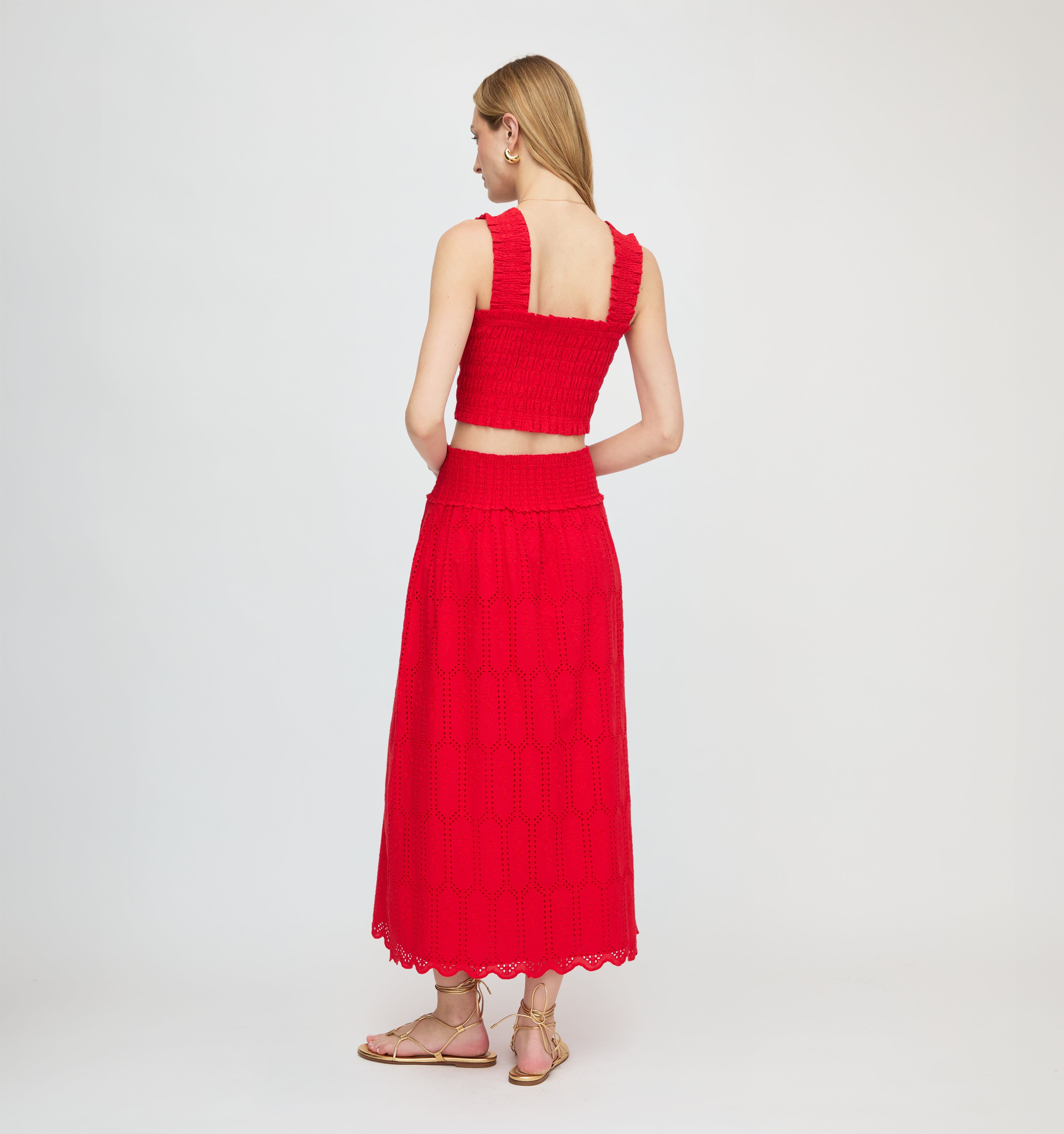 The Delphine Nap Skirt - Cherry Trellis Broderie
