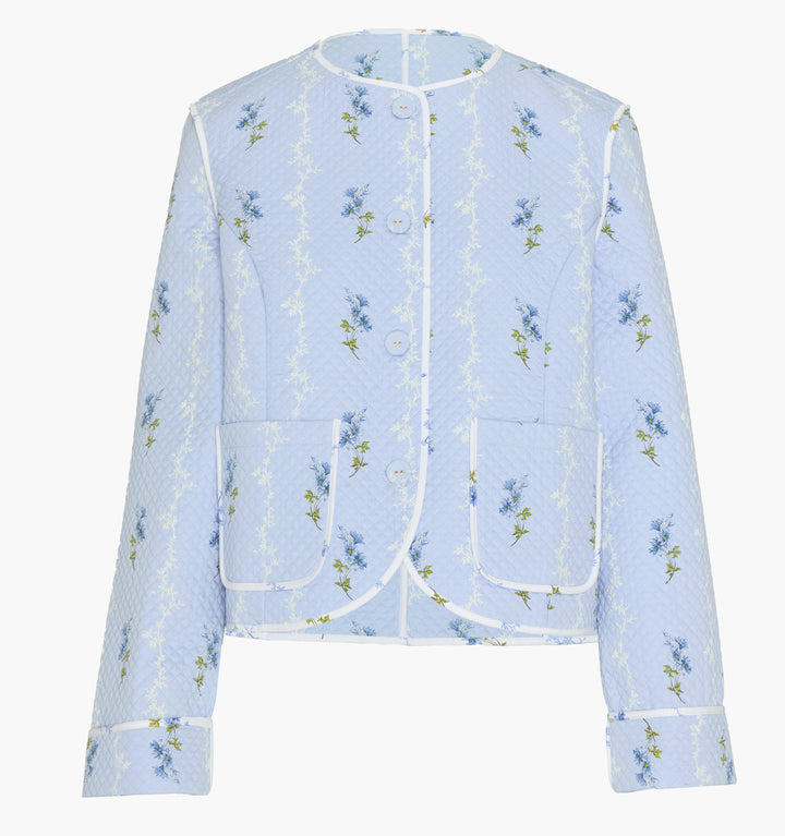 The Cropped Rowan Jacket - Bluebell Waltz