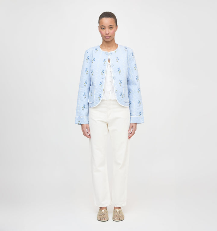 The Cropped Rowan Jacket - Bluebell Waltz