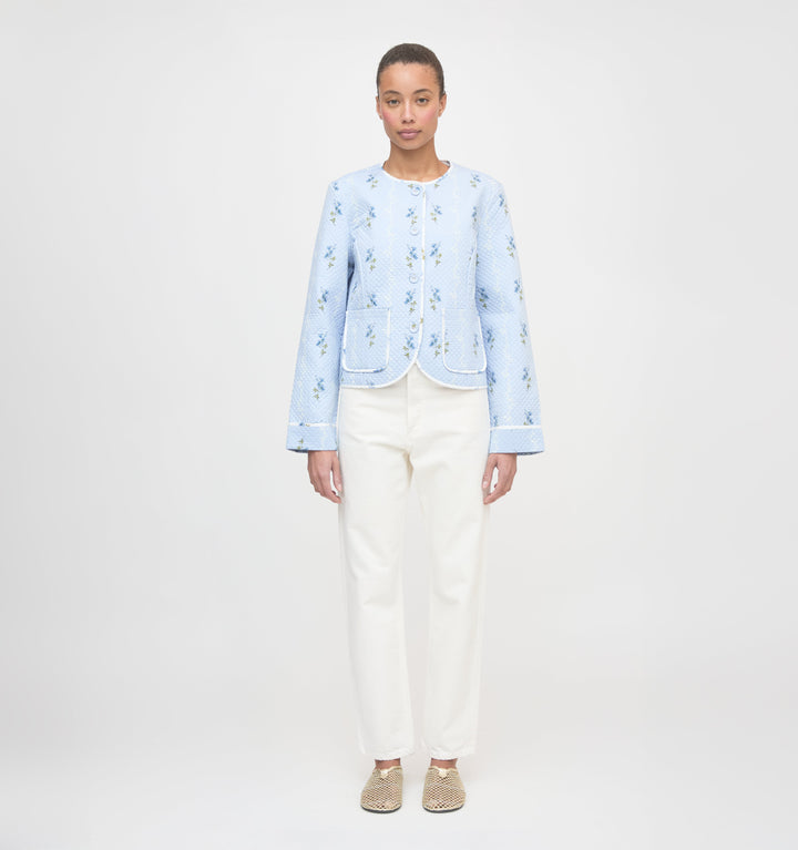 The Cropped Rowan Jacket - Bluebell Waltz