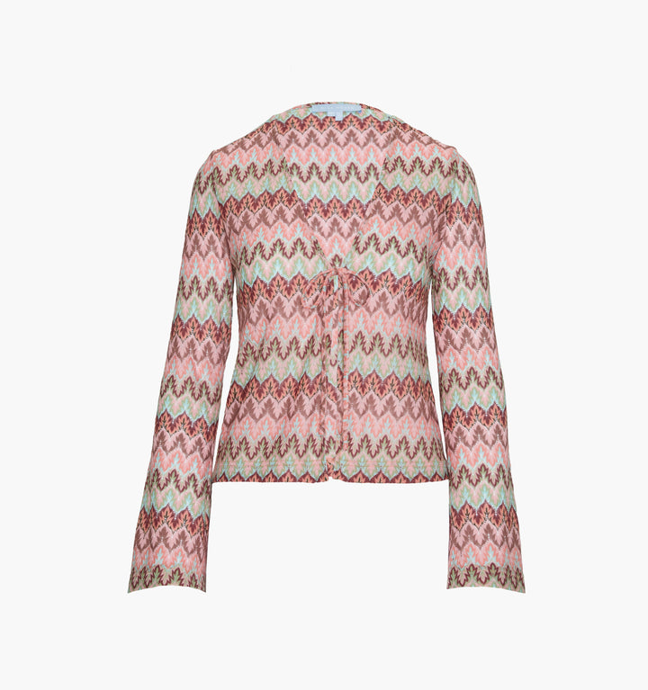 The Delia Top - Pink Multi Smooth Shimmer Knit