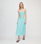 The Delphine Nap Skirt - Teal Poppy Half Drop