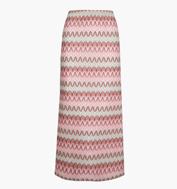 The Zoey Maxi Skirt - Pink Multi Smooth Shimmer Knit