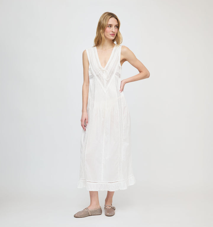 The Lorelai Nightgown - Ivory Washed Voile
