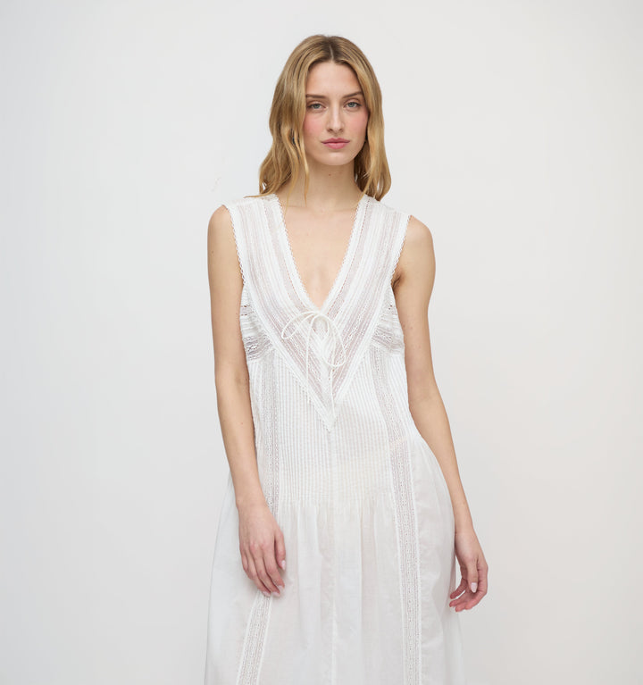 The Lorelai Nightgown - Ivory Washed Voile