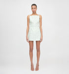 The Hallie Skirt - Brocade Vine Stripe