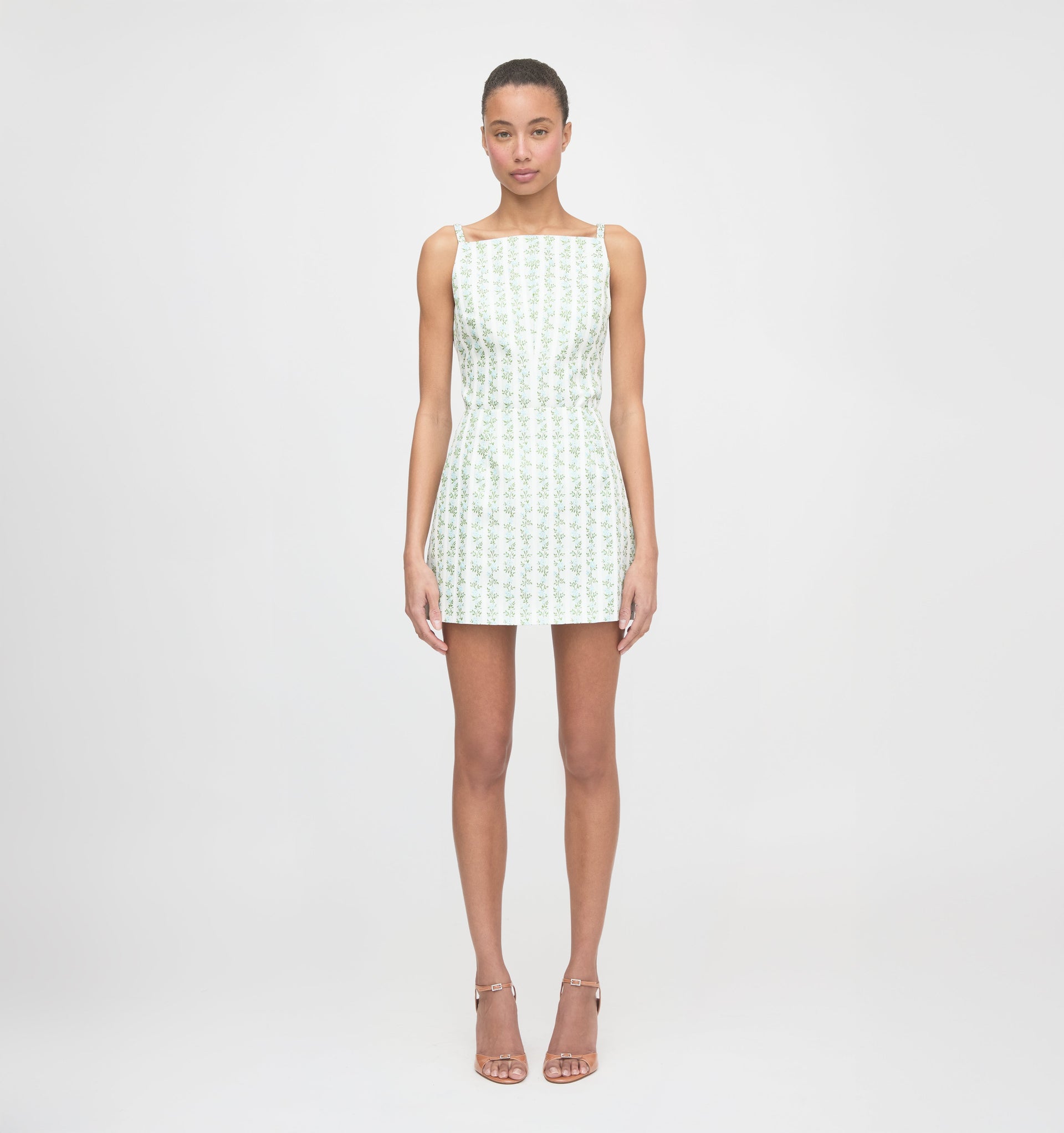 The Hallie Skirt - Brocade Vine Stripe