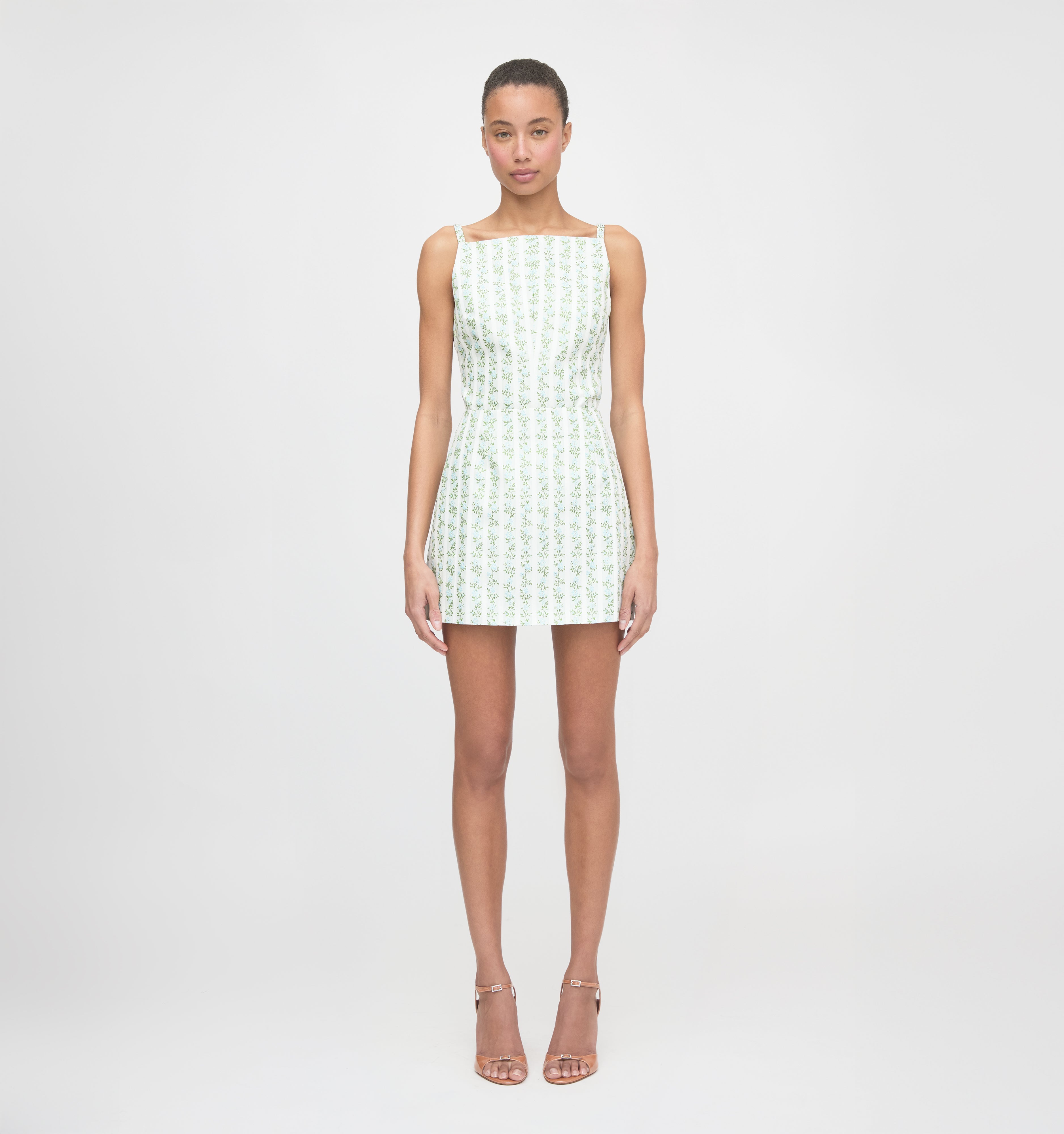 The Hallie Skirt - Brocade Vine Stripe
