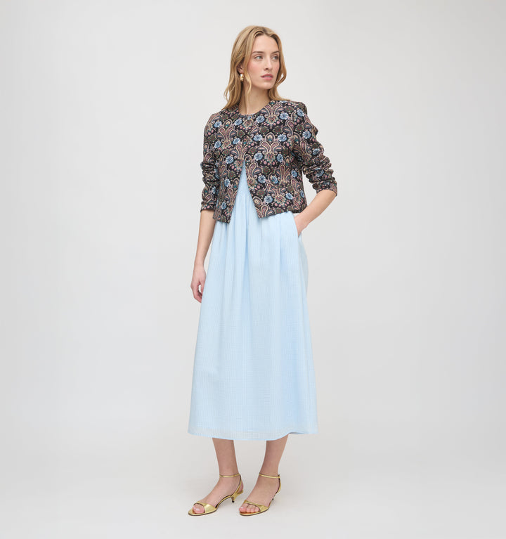 The Virginia Jacket - Black Tapestry Fleur Brocade