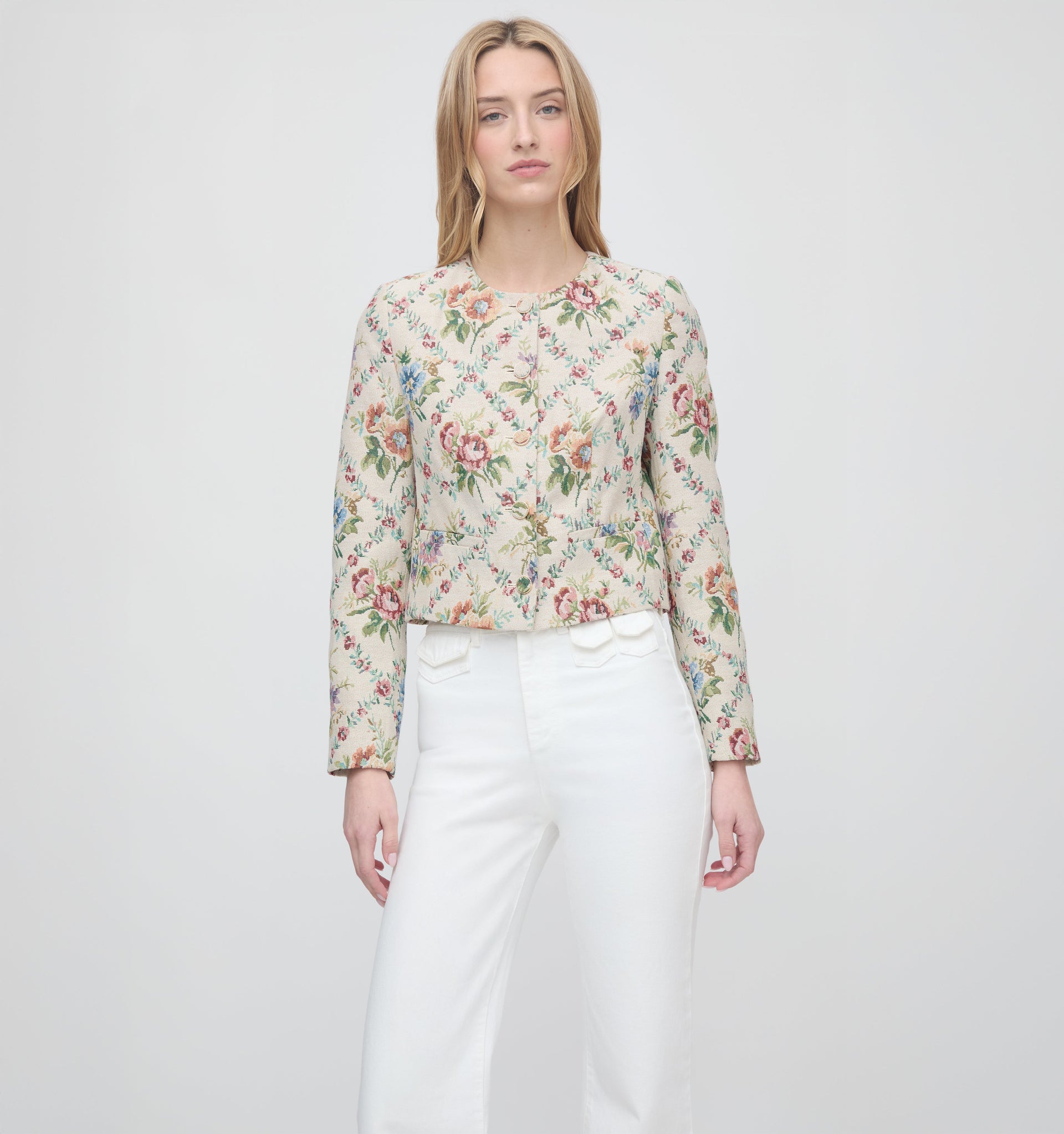 The Virginia Jacket - Tapestry Trellis Brocade