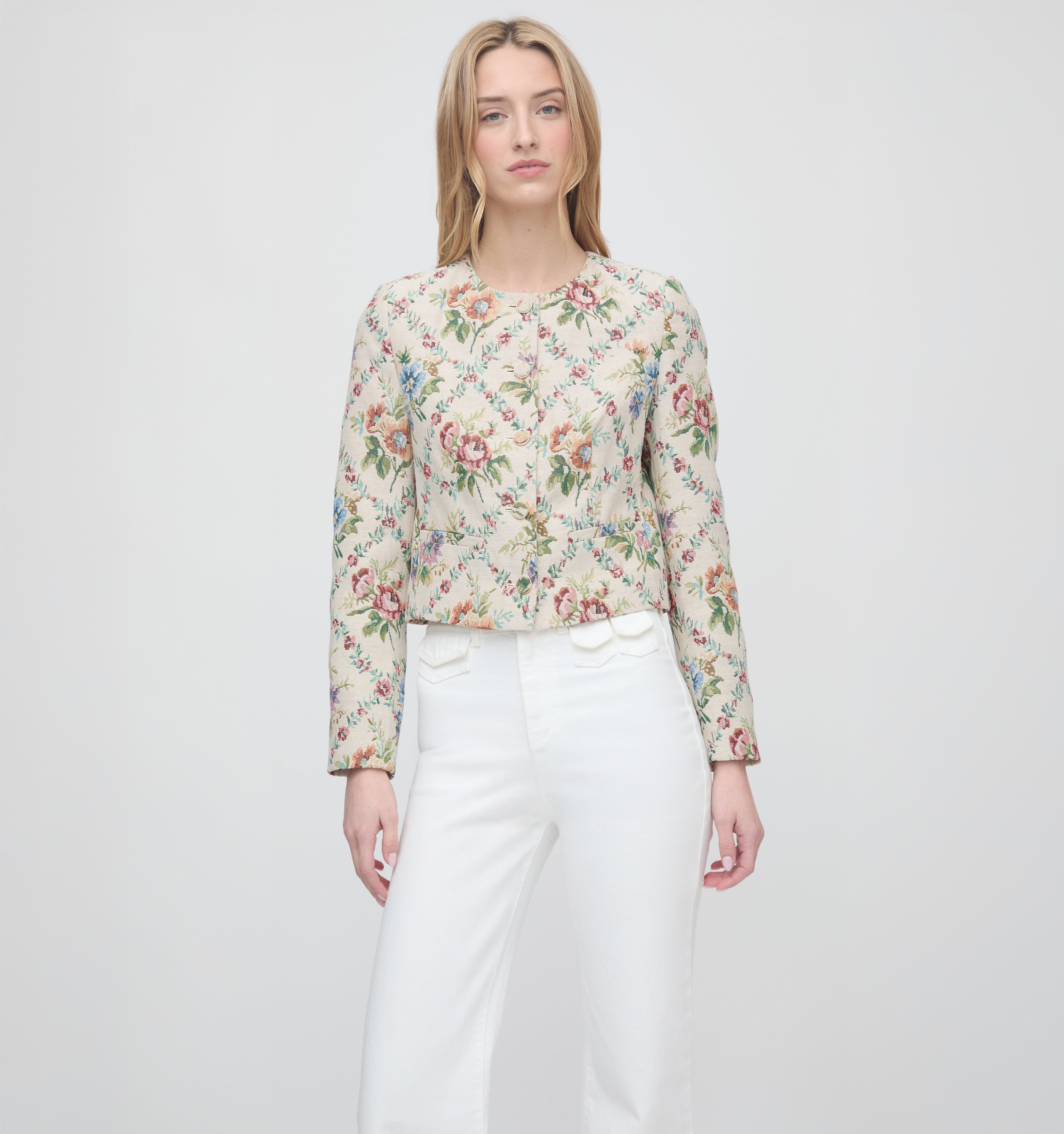The Virginia Jacket - Tapestry Trellis Brocade