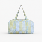 The Quilted Duffle Bag - Blue/Green Stripe