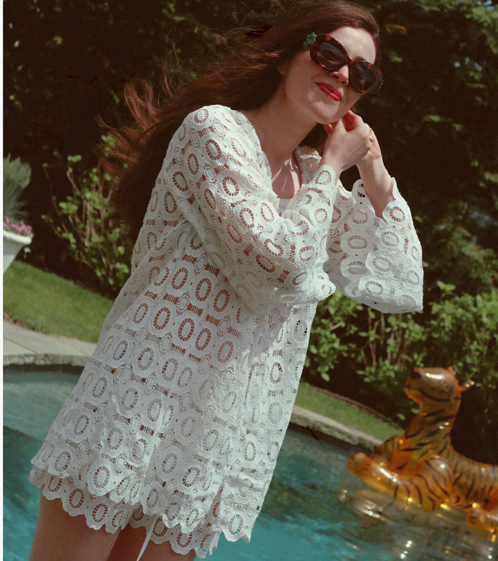 The Kaya Short - White Broderie