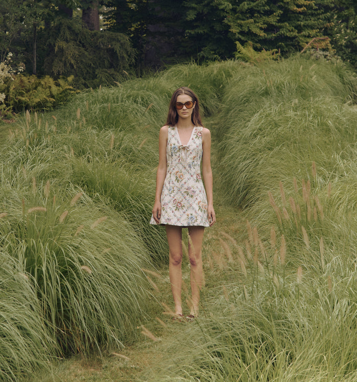 The Daria Dress - Tapestry Trellis Brocade