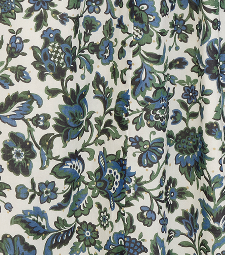 The Eugenia Nap Dress -  Jacobean Bloom Blue/Green