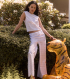 The Giovanna Pant - White Diamond Eyelet