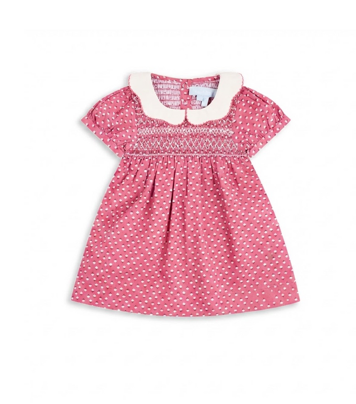 The Tiny Mina Nap Dress -  Poppy Half Drop Rose