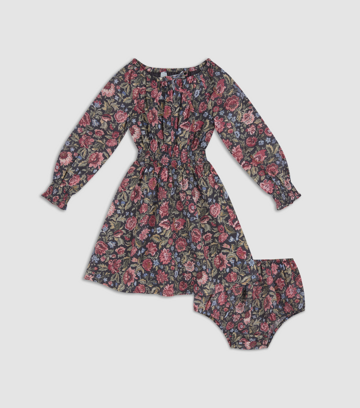 The Baby Gretta Dress -  Jacobean Sprig