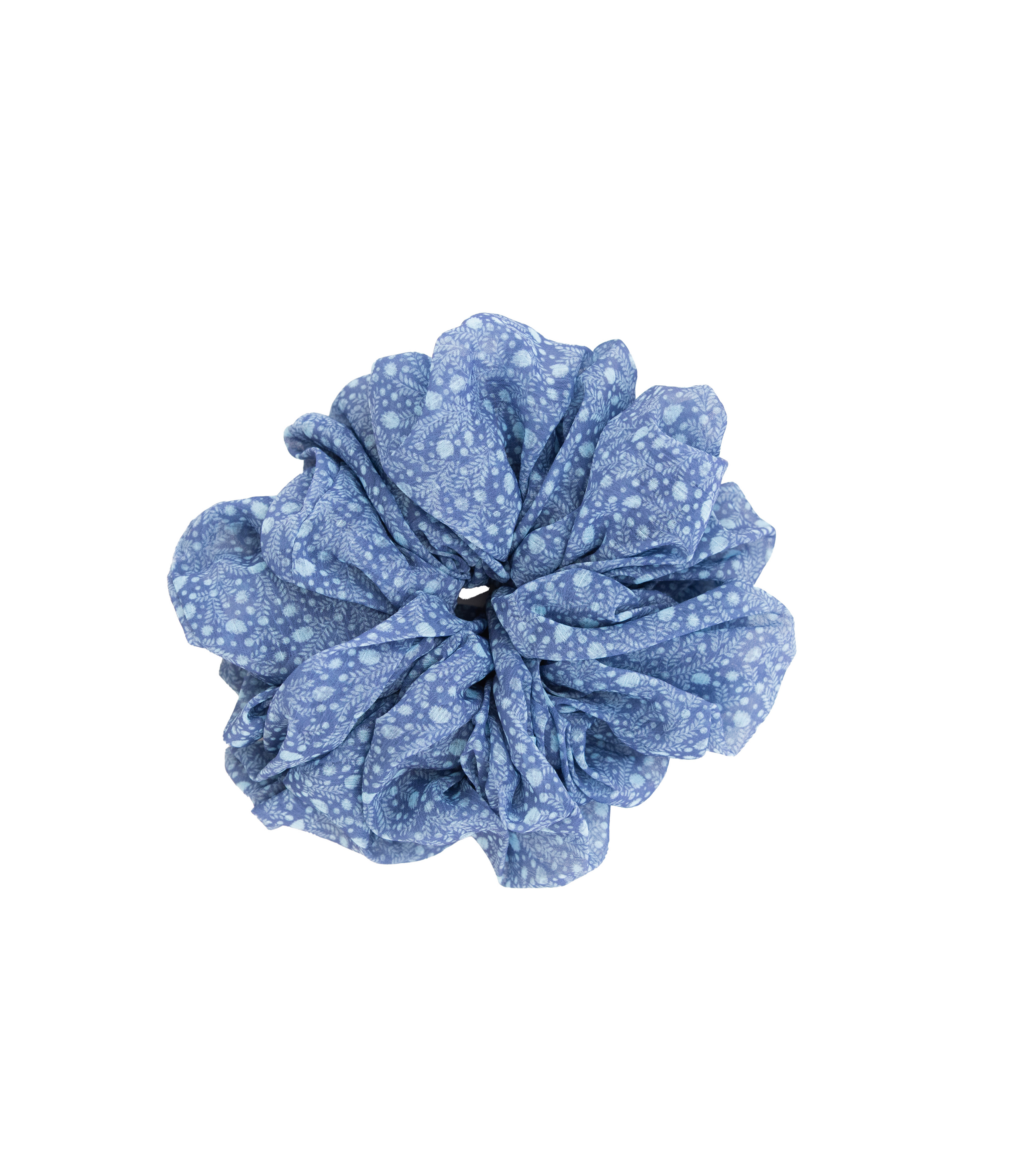 Hill House x Wet Brush XL Chiffon Scrunchie - Cornflower Ditsy Thistle