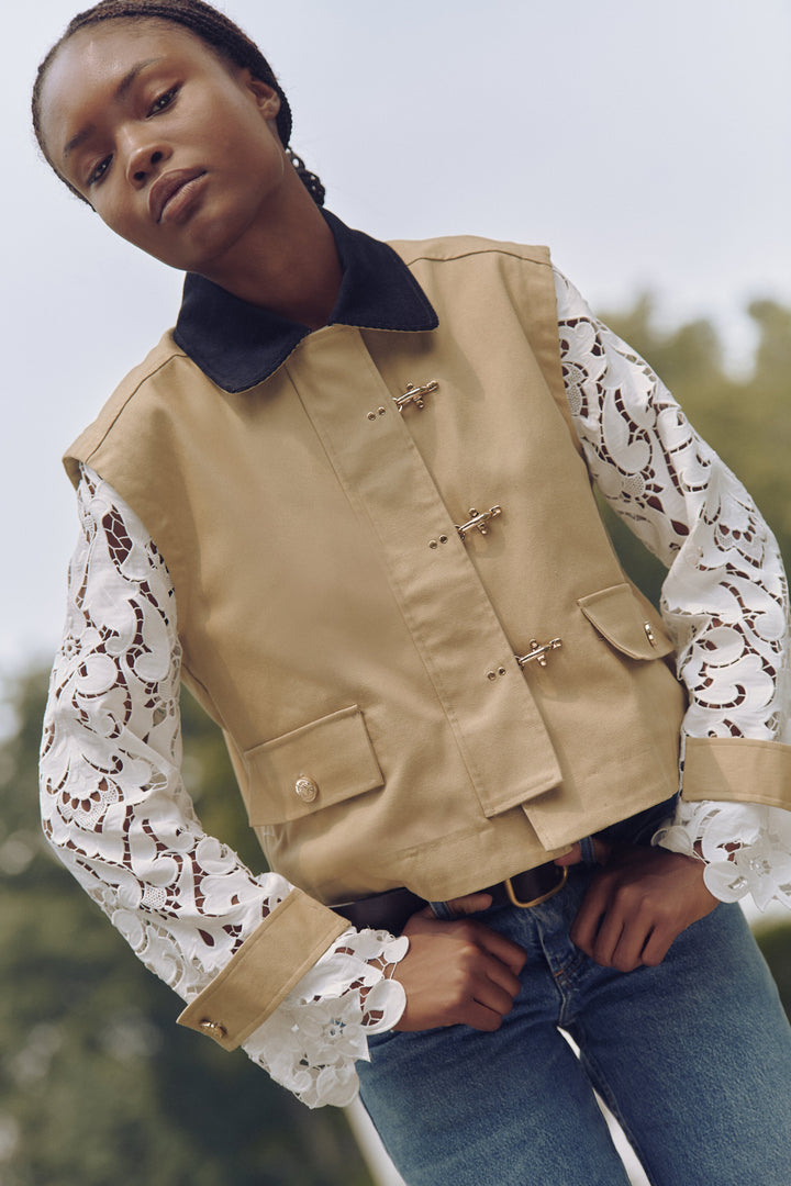 The Clarisse Jacket - Khaki Canvas