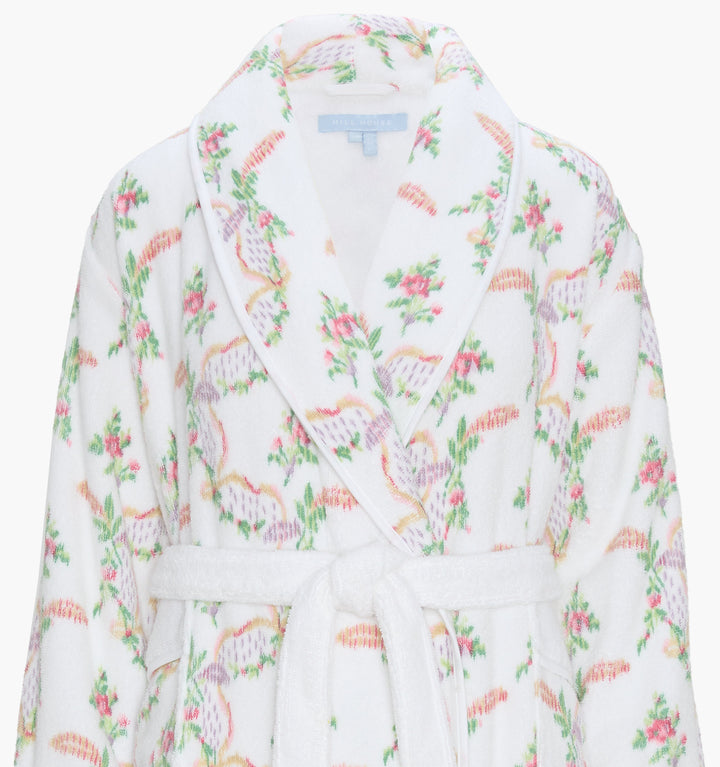 The Hotel Robe - Pink Ribbon Rose Ikat