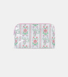 Roller Rabbit x Hill House Large Makeup Bag - Pink Monkey Block Stripe