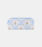 Roller Rabbit x Hill House Small Makeup Bag - Blue Floral Monkey Trellis
