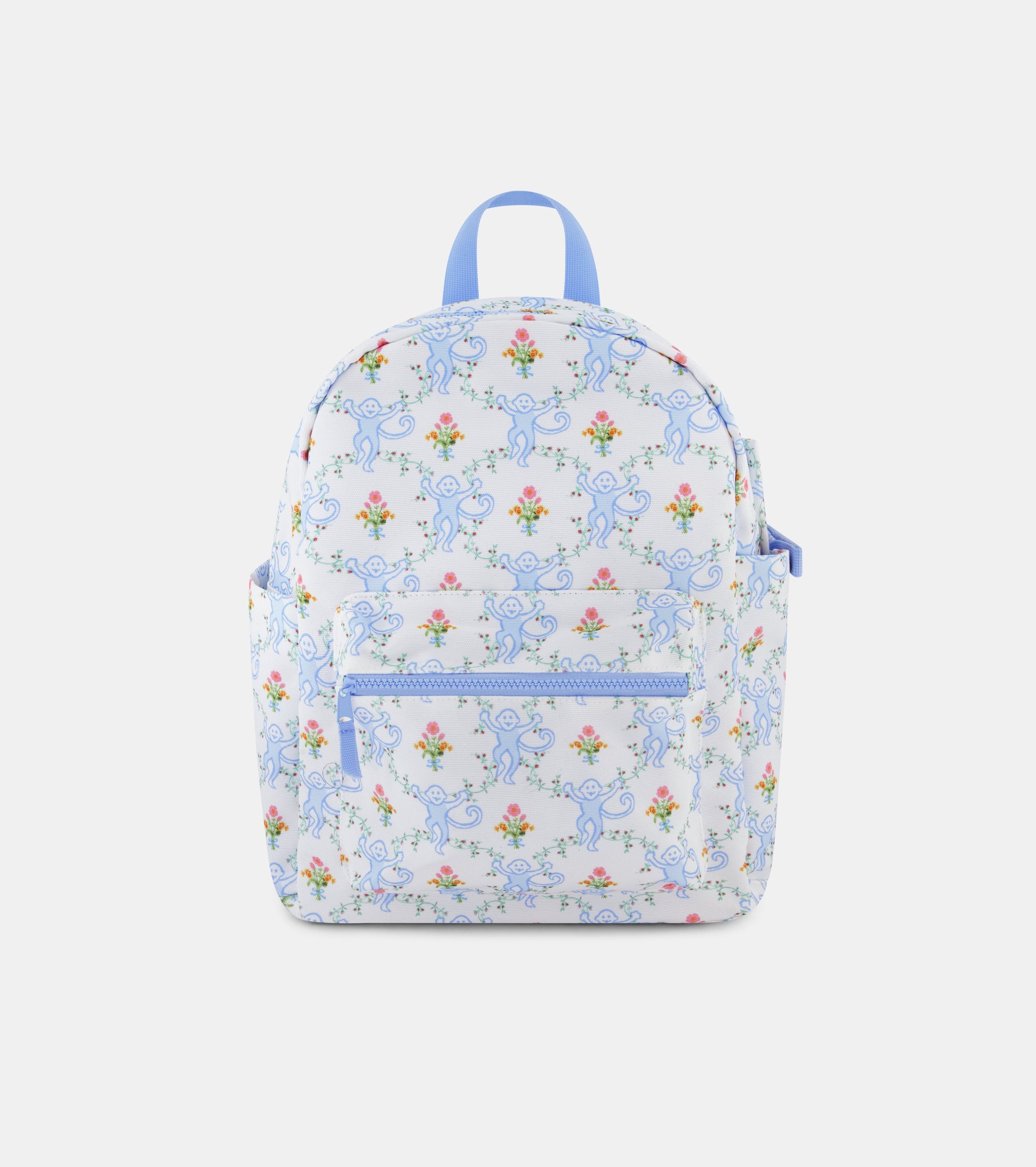 Roller Rabbit x Hill House Backpack - Blue Floral Monkey Trellis