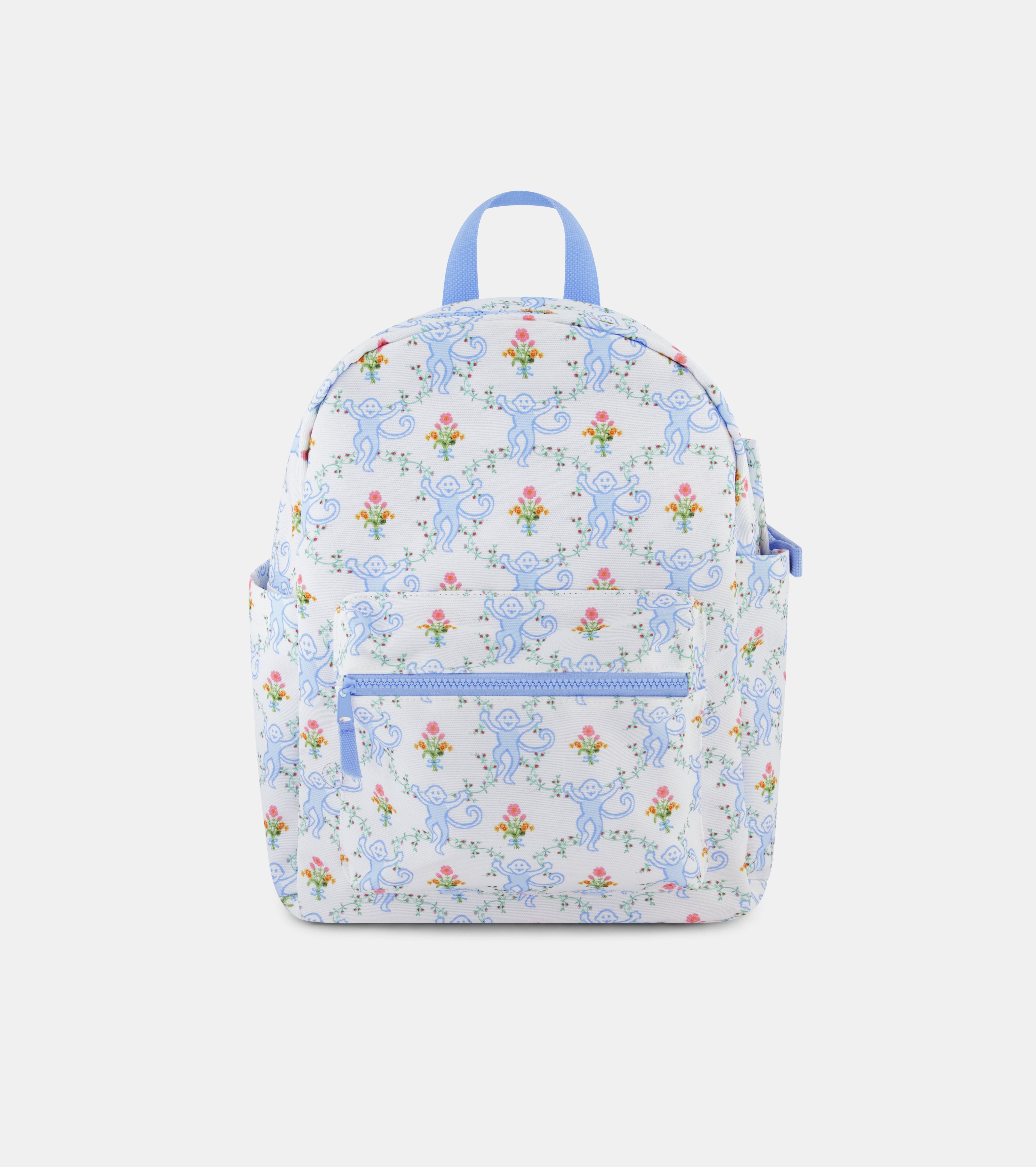 Roller Rabbit x Hill House Backpack - Blue Floral Monkey Trellis